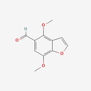 molecular formula C11H10O4 B14886969 4,7-Dimethoxybenzofuran-5-carbaldehyde 