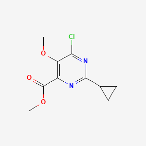 molecular formula C10H11ClN2O3 B14886994 Methyl 6-chloro-2-cyclopropyl-5-methoxypyrimidine-4-carboxylate 