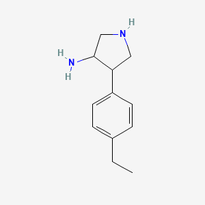 4-(4-Ethylphenyl)pyrrolidin-3-amine