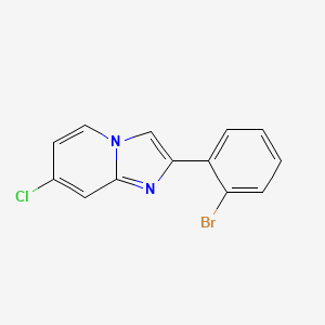 molecular formula C13H8BrClN2 B14887010 2-(2-Bromophenyl)-7-chloroimidazo[1,2-a]pyridine 