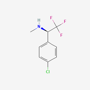 molecular formula C9H9ClF3N B14887015 (R)-1-(4-Chlorophenyl)-2,2,2-trifluoro-N-methylethan-1-amine 