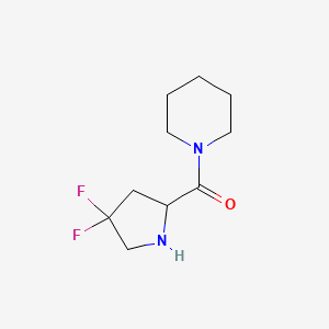 molecular formula C10H16F2N2O B1488702 (4,4-二氟吡咯烷-2-基)(哌啶-1-基)甲苯酮 CAS No. 1868971-38-3