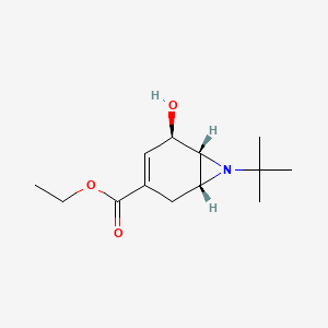 molecular formula C13H21NO3 B14887078 Ethyl (1R,5R,6R)-7-(tert-butyl)-5-hydroxy-7-azabicyclo[4.1.0]hept-3-ene-3-carboxylate 