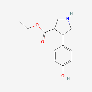 molecular formula C13H17NO3 B1488708 Ethyl 4-(4-hydroxyphenyl)pyrrolidine-3-carboxylate CAS No. 2098008-72-9