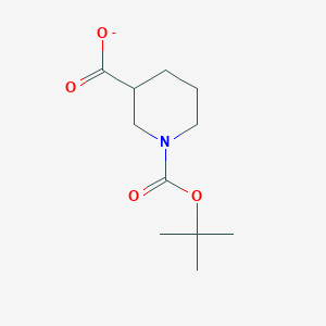 molecular formula C11H18NO4- B14887086 1,3-Piperidinedicarboxylic acid, 1-(1,1-dimethylethyl) ester 