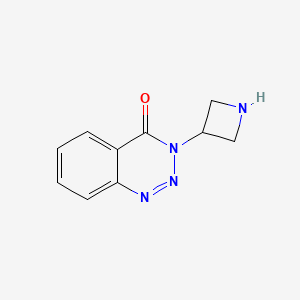 molecular formula C10H10N4O B1488709 3-(azetidin-3-yl)benzo[d][1,2,3]triazin-4(3H)-one CAS No. 2097992-89-5