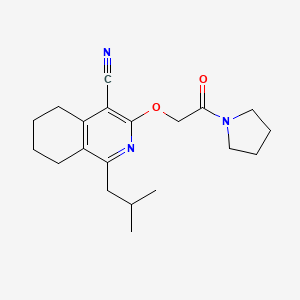 1-(2-Methylpropyl)-3-[2-oxo-2-(pyrrolidin-1-yl)ethoxy]-5,6,7,8-tetrahydroisoquinoline-4-carbonitrile