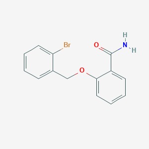 molecular formula C14H12BrNO2 B14887101 2-((2-Bromobenzyl)oxy)benzamide 