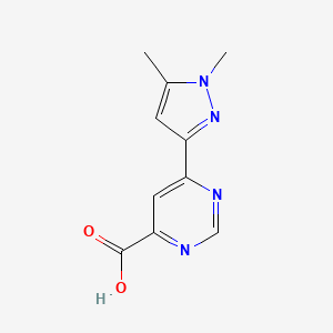 molecular formula C10H10N4O2 B14887124 6-(1,5-dimethyl-1H-pyrazol-3-yl)pyrimidine-4-carboxylic acid 