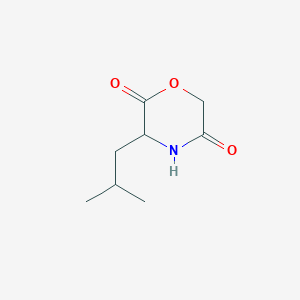 molecular formula C8H13NO3 B14887130 3-Isobutylmorpholine-2,5-dione 