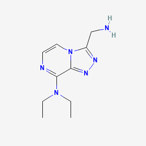 molecular formula C10H16N6 B1488715 3-(aminomethyl)-N,N-diethyl-[1,2,4]triazolo[4,3-a]pyrazin-8-amine CAS No. 2097975-46-5