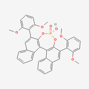 molecular formula C36H29O8P B14887158 10,16-bis(2,6-dimethoxyphenyl)-13-hydroxy-12,14-dioxa-13λ5-phosphapentacyclo[13.8.0.02,11.03,8.018,23]tricosa-1(15),2(11),3,5,7,9,16,18,20,22-decaene 13-oxide 