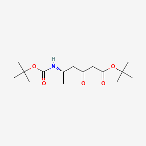 molecular formula C15H27NO5 B14887166 (S)-tert-Butyl 5-((tert-butoxycarbonyl)amino)-3-oxohexanoate 