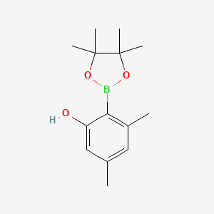 molecular formula C14H21BO3 B14887171 3,5-Dimethyl-2-(4,4,5,5-tetramethyl-1,3,2-dioxaborolan-2-yl)phenol CAS No. 2557358-56-0