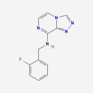 molecular formula C12H10FN5 B14887186 n-(2-Fluorobenzyl)-[1,2,4]triazolo[4,3-a]pyrazin-8-amine 