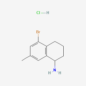 molecular formula C11H15BrClN B14887191 5-Bromo-7-methyl-1,2,3,4-tetrahydronaphthylamine HCl 