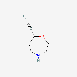 molecular formula C7H11NO B14887198 7-Ethynyl-1,4-oxazepane 