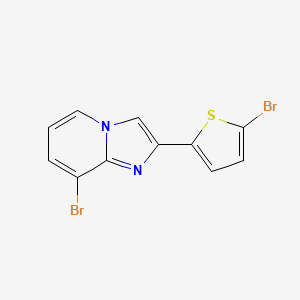 molecular formula C11H6Br2N2S B14887200 8-Bromo-2-(5-bromothiophen-2-yl)imidazo[1,2-a]pyridine 