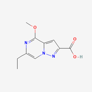 molecular formula C10H11N3O3 B1488721 6-Ethyl-4-methoxypyrazolo[1,5-a]pyrazine-2-carboxylic acid CAS No. 2091588-95-1