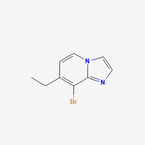 molecular formula C9H9BrN2 B14887217 8-Bromo-7-ethylimidazo[1,2-a]pyridine 