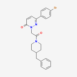 molecular formula C24H24BrN3O2 B14887231 2-(2-(4-benzylpiperidin-1-yl)-2-oxoethyl)-6-(4-bromophenyl)pyridazin-3(2H)-one 