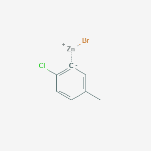 molecular formula C7H6BrClZn B14887244 2-Chloro-5-methylphenylZinc bromide 