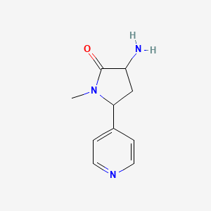 molecular formula C10H13N3O B14887252 3-Amino-1-methyl-5-(pyridin-4-yl)pyrrolidin-2-one 