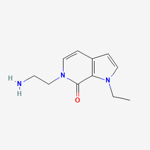 molecular formula C11H15N3O B1488728 6-(2-aminoethyl)-1-ethyl-1,6-dihydro-7H-pyrrolo[2,3-c]pyridin-7-one CAS No. 2091618-63-0