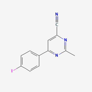 molecular formula C12H8IN3 B14887283 6-(4-Iodophenyl)-2-methylpyrimidine-4-carbonitrile 