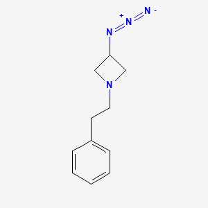 molecular formula C11H14N4 B1488729 3-Azido-1-phenethylazetidine CAS No. 2098078-32-9