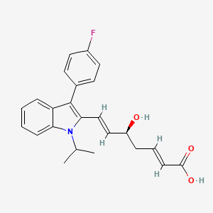 molecular formula C24H24FNO3 B14887291 (S,2E,6E)-7-(3-(4-Fluorophenyl)-1-isopropyl-1H-indol-2-yl)-5-hydroxyhepta-2,6-dienoic acid 