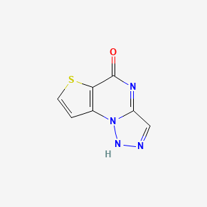 molecular formula C7H4N4OS B1488730 thieno[2,3-e][1,2,3]triazolo[1,5-a]pyrimidin-5(4H)-one CAS No. 2098097-33-5