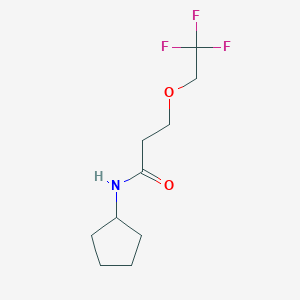 molecular formula C10H16F3NO2 B14887304 N-cyclopentyl-3-(2,2,2-trifluoroethoxy)propanamide 