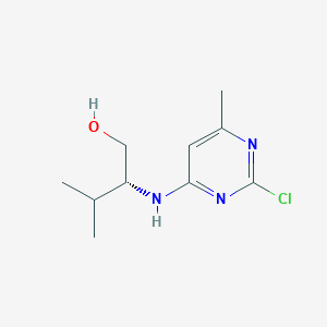 molecular formula C10H16ClN3O B14887321 (R)-2-((2-Chloro-6-methylpyrimidin-4-yl)amino)-3-methylbutan-1-ol CAS No. 2135349-82-3