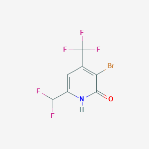 3-Bromo-6-(difluoromethyl)-4-(trifluoromethyl)pyridin-2(1H)-one