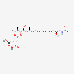 2-[2-[(3R,4R,5S,7S,16S)-17-acetamido-5,16-dihydroxy-3,7-dimethylheptadecan-4-yl]oxy-2-oxoethyl]butanedioic acid