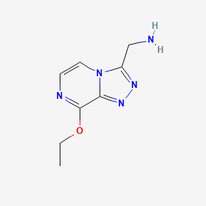 molecular formula C8H11N5O B1488735 (8-Ethoxy-[1,2,4]triazolo[4,3-a]pyrazin-3-yl)methanamine CAS No. 2090613-10-6