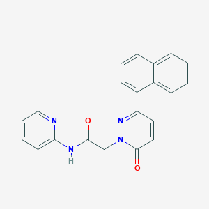 molecular formula C21H16N4O2 B14887353 2-(3-(naphthalen-1-yl)-6-oxopyridazin-1(6H)-yl)-N-(pyridin-2-yl)acetamide 