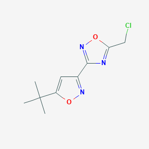 3-(5-(Tert-butyl)isoxazol-3-yl)-5-(chloromethyl)-1,2,4-oxadiazole