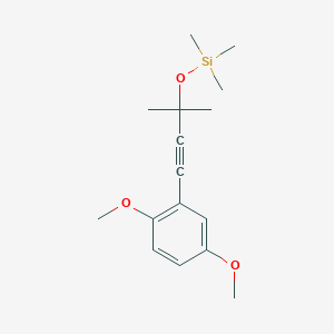 [3-(2,5-Dimethoxy-phenyl)-1,1-dimethyl-prop-2-ynyloxy]-trimethyl-silane