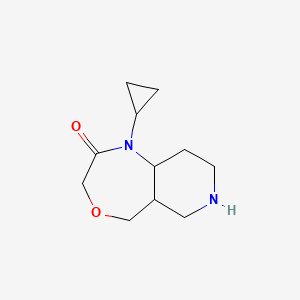 molecular formula C11H18N2O2 B1488740 1-环丙基八氢吡啶并[4,3-e][1,4]恶杂环-2(3H)-酮 CAS No. 2098098-06-5
