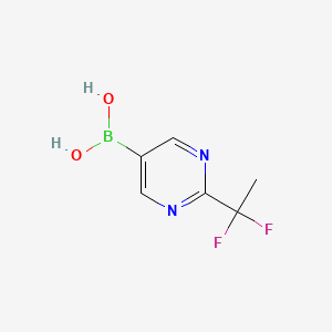 molecular formula C6H7BF2N2O2 B14887414 (2-(1,1-Difluoroethyl)pyrimidin-5-yl)boronic acid 