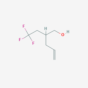 molecular formula C7H11F3O B14887417 2-(2,2,2-Trifluoroethyl)pent-4-en-1-ol 