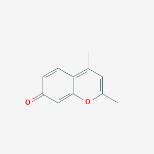 molecular formula C11H10O2 B14887419 2,4-dimethyl-7H-chromen-7-one 