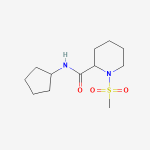 molecular formula C12H22N2O3S B14887421 n-Cyclopentyl-1-(methylsulfonyl)piperidine-2-carboxamide 