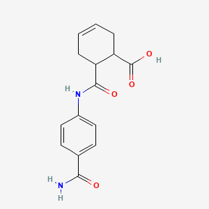 6-[(4-Carbamoylphenyl)carbamoyl]cyclohex-3-ene-1-carboxylic acid