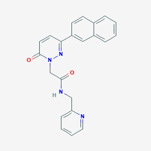 molecular formula C22H18N4O2 B14887457 2-(3-(naphthalen-2-yl)-6-oxopyridazin-1(6H)-yl)-N-(pyridin-2-ylmethyl)acetamide 