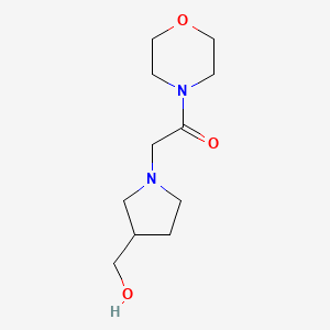 2-[3-(Hydroxymethyl)pyrrolidin-1-yl]-1-(morpholin-4-yl)ethan-1-one