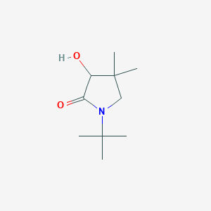 molecular formula C10H19NO2 B14887491 1-(Tert-butyl)-3-hydroxy-4,4-dimethylpyrrolidin-2-one 