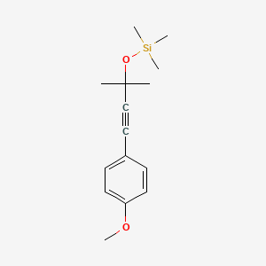 molecular formula C15H22O2Si B14887492 [3-(4-Methoxy-phenyl)-1,1-dimethyl-prop-2-ynyloxy]-trimethyl-silane 